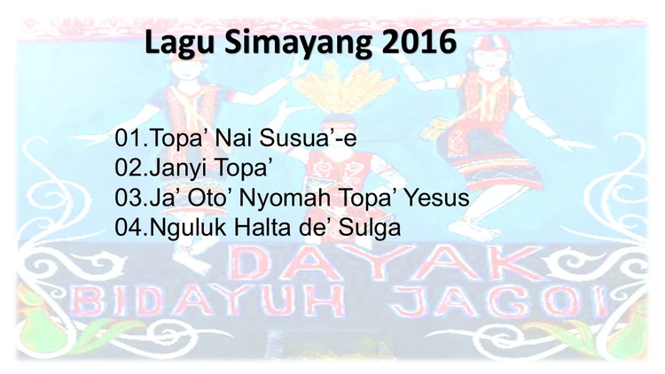 Daftar Isi Lagu Simayang 2016