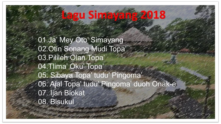 Daftar Isi Lagu Simayang 2018