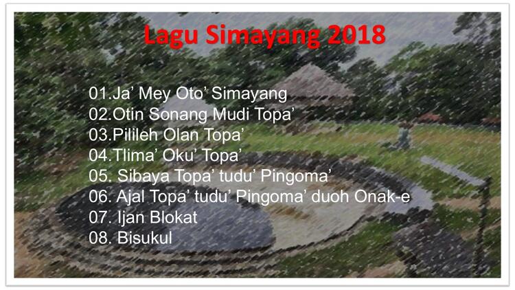 Daftar Isi Lagu Simayang 2018